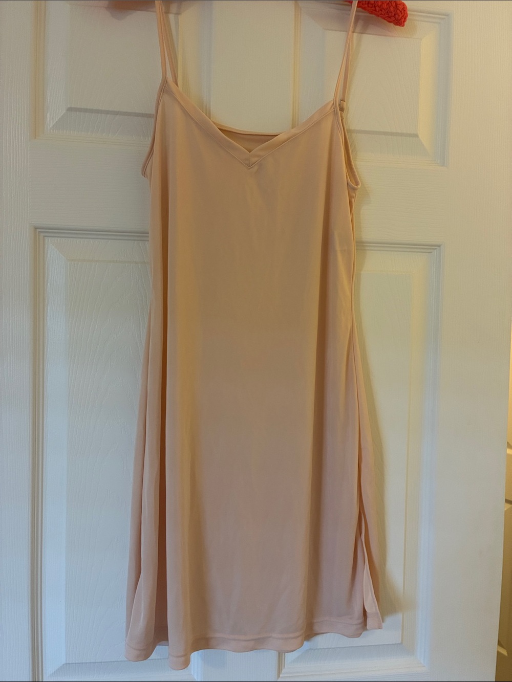 Cabernet Nude Blush Slip Dress with Spaghetti Straps